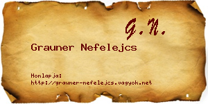 Grauner Nefelejcs névjegykártya